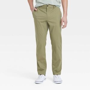 Open Box - Goodfellow & Co - Men's Comfort Wear Slim Fit Chino Pants Olive Green